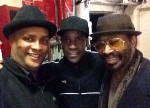 Mark with Denzel Washington and Anthony Chisholm in 2014